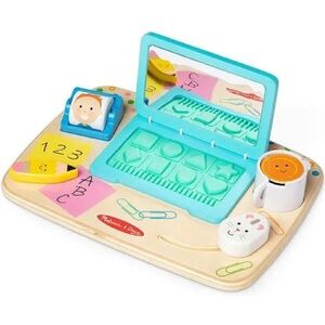 Melissa & Doug Wooden Work & Play Desktop Activity Board Toddler Kids Toy